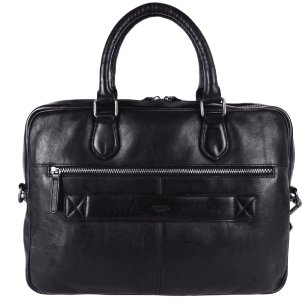 Genuine Italian Leather 14-Inch Laptop Messenger Bag for Men – Multifunctional Satchel Shoulder Bag with Detachable Strap