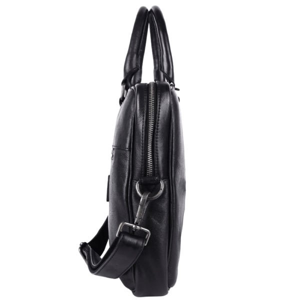 Genuine Italian Leather 14-Inch Laptop Messenger Bag for Men – Multifunctional Satchel Shoulder Bag with Detachable Strap