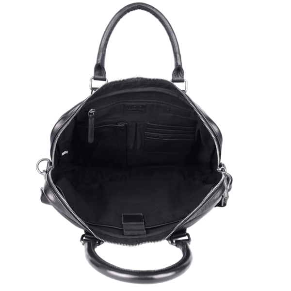 Genuine Italian Leather 14-Inch Laptop Messenger Bag for Men – Multifunctional Satchel Shoulder Bag with Detachable Strap