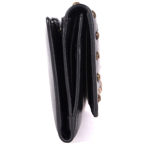 Vintage Italian Leather Boho Studded Trifold Wallet-Zipper Coin Purse & Credit Card Holder for Women – Stylish, Secure & Functional