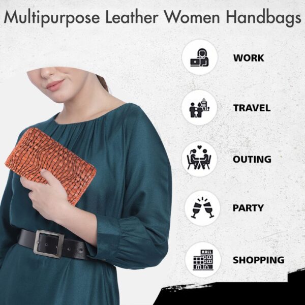 SKYLAR LADY WALLET – Genuine Cognac Leather Women's Wallet with RFID Blocking