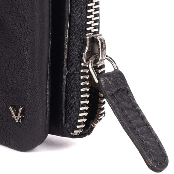 WINNIE LADY PURSE – Genuine Leather Wallet for Women with Detachable Wristlet- Black