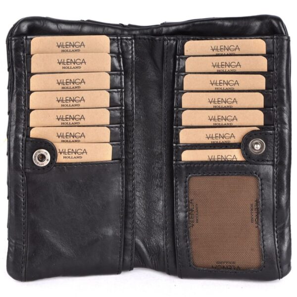 VIOLET LADIES WALLET – Genuine Black Leather Wallet for Women