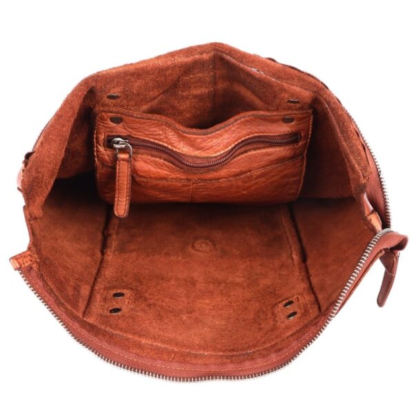 AVA SHOULDER BAG – Genuine Cognac Leather Women's Tote Handbag & Satchel Purse