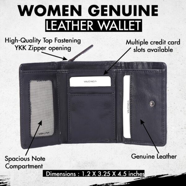 SKYLAR LADY WALLET – Genuine Leather Women's Wallet with RFID Blocking