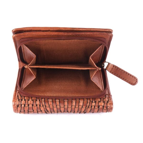 SKYLAR LADY WALLET – Genuine Cognac Leather Women's Wallet with RFID Blocking