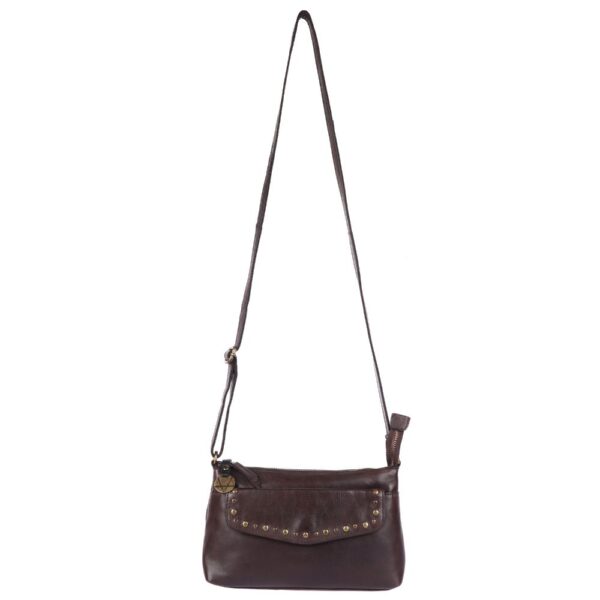 Genuine Italian Leather Boho Studded Crossbody Sling Bag - Stylish, Durable, & Perfect for Everyday Use for women