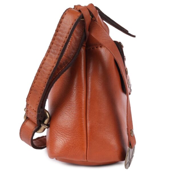 Genuine Italian Leather Boho Studded Crossbody Sling Bag - Stylish, Durable, & Perfect for Everyday Use for women