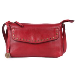Genuine Italian Leather Boho Studded Crossbody Sling Bag - Stylish, Durable, & Perfect for Everyday Use for women