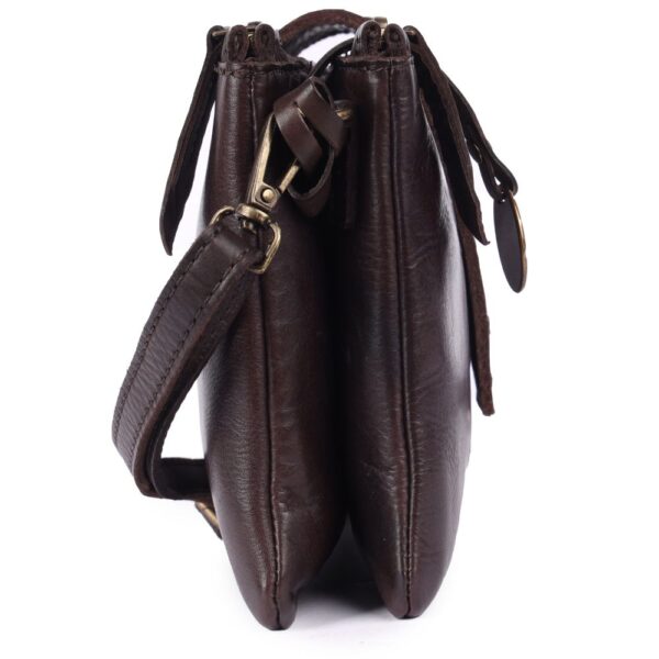 9.5 inch Genuine Italian Leather Boho Studded Crossbody Sling Bag - Stylish, Durable, & Perfect for Everyday Use for women