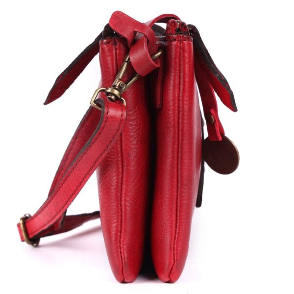 9.5 inch Genuine Italian Leather Boho Studded Crossbody Sling Bag - Stylish, Durable, & Perfect for Everyday Use for women