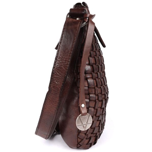 Genuine Leather Crossbody Sling Bag for Women, Purse for Women Trendy Casual Office Bag with Adjustable Strap
