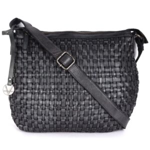 Genuine Leather Crossbody Sling Bag for Women, Purse for Women Trendy Casual Office Bag with Adjustable Strap