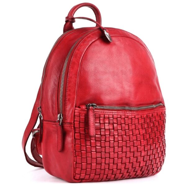 SOFIA BACKPACK – Genuine Leather Backpack for Women & Men- Red