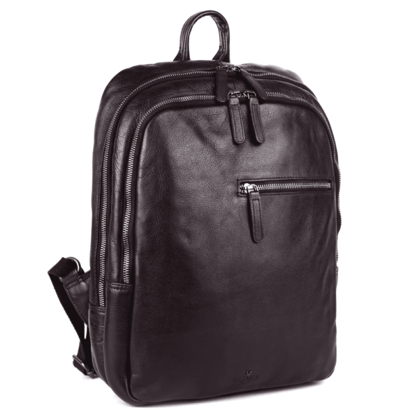 15 Inch Genuine Leather Backpack for Women and Men, Brown Leather Backpack with Adjustable Shoulder Strap