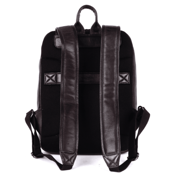 15 Inch Genuine Leather Backpack for Women and Men, Brown Leather Backpack with Adjustable Shoulder Strap