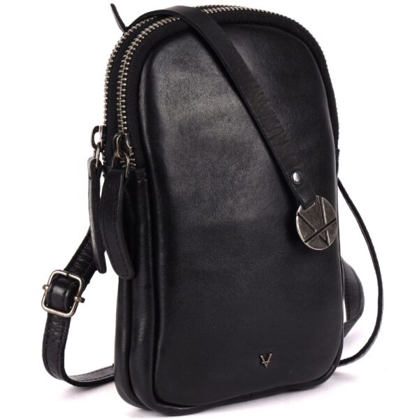 Genuine Italian Leather Small Leather Crossbody Bags For Women Cell Phone Purse, Trendy Casual Detachable Strap
