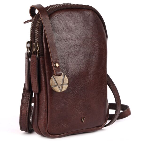 Genuine Italian Leather Small Leather Crossbody Bags For Women Cell Phone Purse, Trendy Casual Detachable Strap