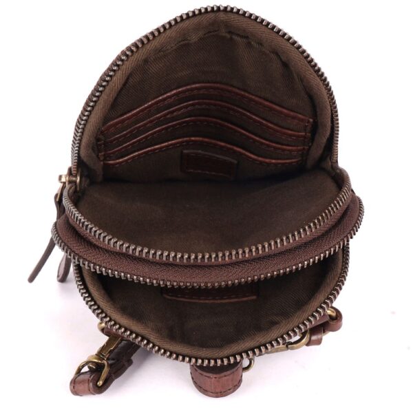 Genuine Italian Leather Small Leather Crossbody Bags For Women Cell Phone Purse, Trendy Casual Detachable Strap