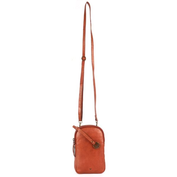 Genuine Italian Leather Small Leather Crossbody Bags For Women Cell Phone Purse, Trendy Casual Detachable Strap