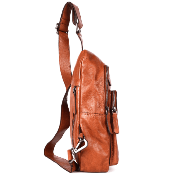 Genuine Italian Leather Unisex Body Bag - Stylish, Durable, and Secure Travel Companion for Casual and Trendy Essentials