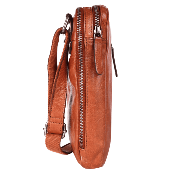 Genuine Italian Leather Shoulder Crossbody Sling Bag for Men - Adjustable Strap for Office, Travel, Casual & Hiking