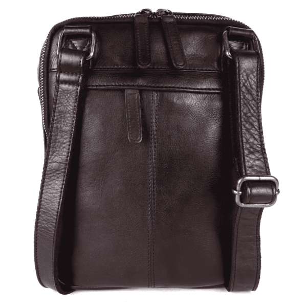 Genuine Italian Leather Shoulder Crossbody Sling Bag for Men - Adjustable Strap for Office, Travel, Casual & Hiking