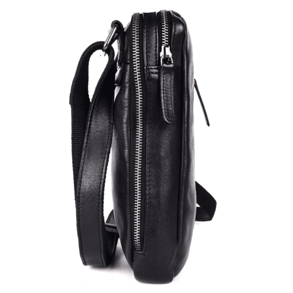 Genuine Italian Leather Shoulder Crossbody Sling Bag for Men - Adjustable Strap for Office, Travel, Casual & Hiking