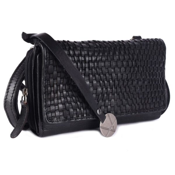 Genuine Leather Wallets for Women, Small Wallet for Ladies Zipper Coin Purse Credit Card Holder with Strap