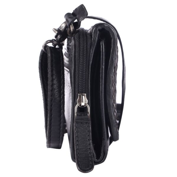 Genuine Leather Wallets for Women, Small Wallet for Ladies Zipper Coin Purse Credit Card Holder with Strap