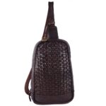 Genuine Leather Body Bag Unisex Trendy Casual Travelling Essentials Kept Bag, Durable Secure Travel Brown