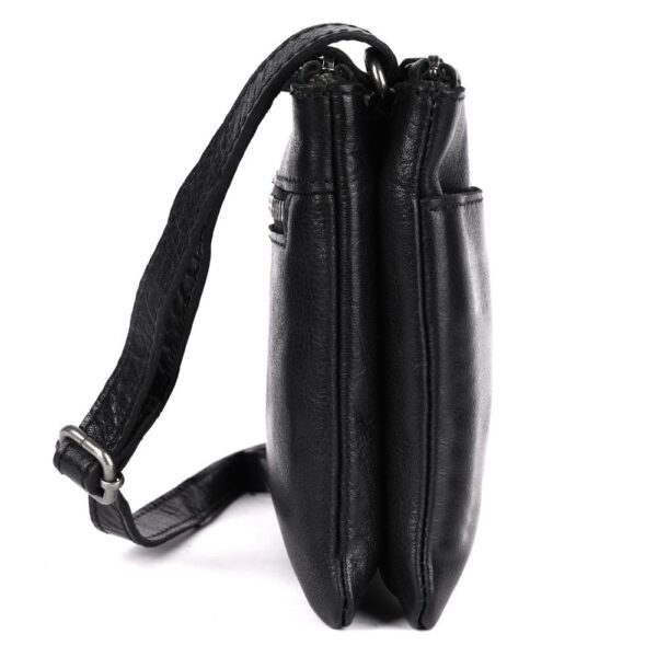 9 inch Genuine Leather Crossbody Sling Bags for Women, Trendy Casual Office Bag with Adjustable Strap