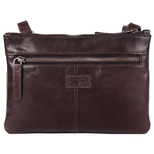 9 inch Genuine Leather Crossbody Sling Bags for Women, Trendy Casual Office Bag with Adjustable Strap