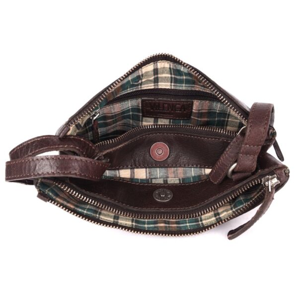 9 inch Genuine Leather Crossbody Sling Bags for Women, Trendy Casual Office Bag with Adjustable Strap