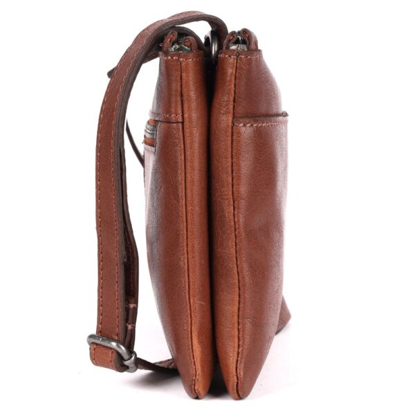 9 inch Genuine Leather Crossbody Sling Bags for Women, Trendy Casual Office Bag with Adjustable Strap