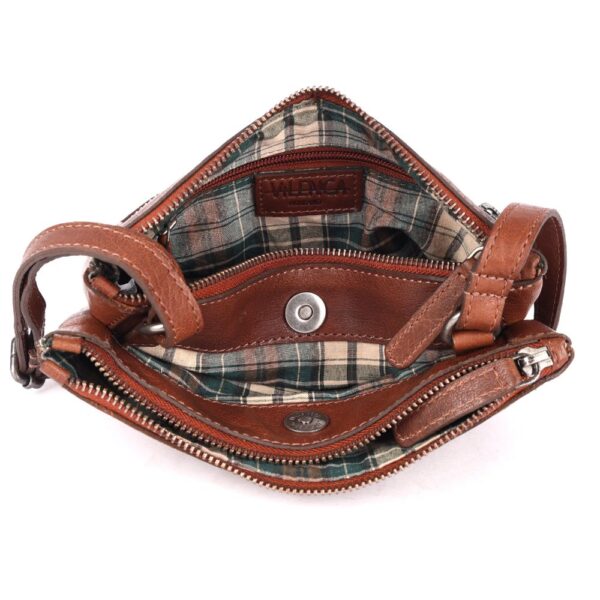 9 inch Genuine Leather Crossbody Sling Bags for Women, Trendy Casual Office Bag with Adjustable Strap