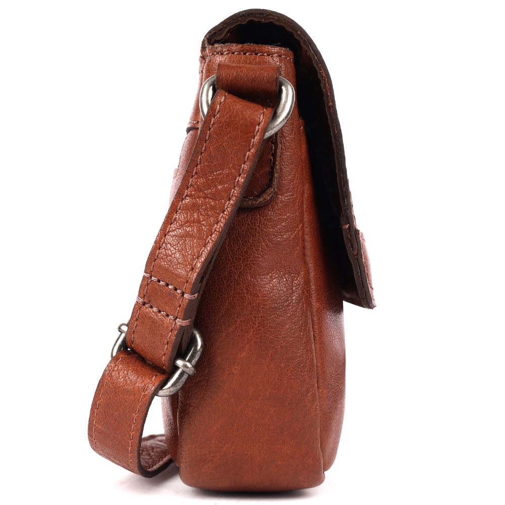 Genuine Leather Crossbody Sling Bag for Women - Trendy Casual Bag with Adjustable Strap