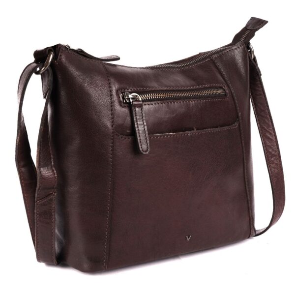 9.5 Inch Genuine Leather Crossbody Sling Bag for Women - Trendy Casual Office Bag with Adjustable Strap