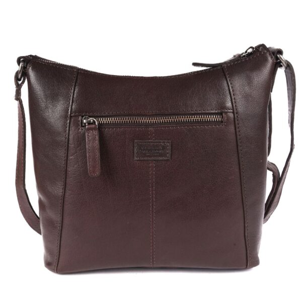 9.5 Inch Genuine Leather Crossbody Sling Bag for Women - Trendy Casual Office Bag with Adjustable Strap