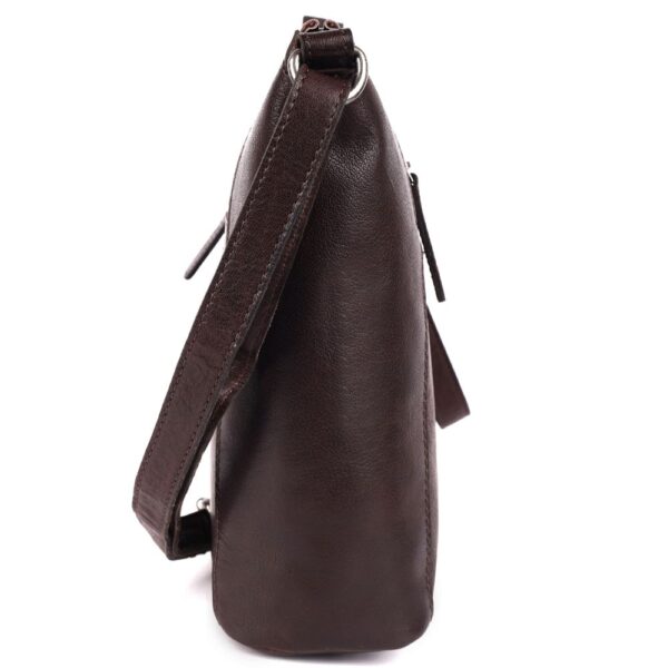 9.5 Inch Genuine Leather Crossbody Sling Bag for Women - Trendy Casual Office Bag with Adjustable Strap