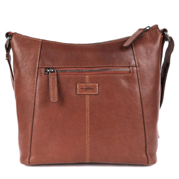 9.5 Inch Genuine Leather Crossbody Sling Bag for Women - Trendy Casual Office Bag with Adjustable Strap