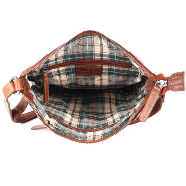 9.5 Inch Genuine Leather Crossbody Sling Bag for Women - Trendy Casual Office Bag with Adjustable Strap