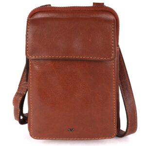 Genuine Leather Small Crossbody Bags For Women Cell Phone Purse, Trendy Casual Bag with Adjustable Strap