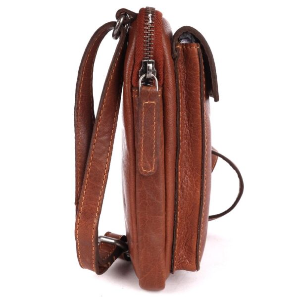 Genuine Leather Small Crossbody Bags For Women Cell Phone Purse, Trendy Casual Bag with Adjustable Strap