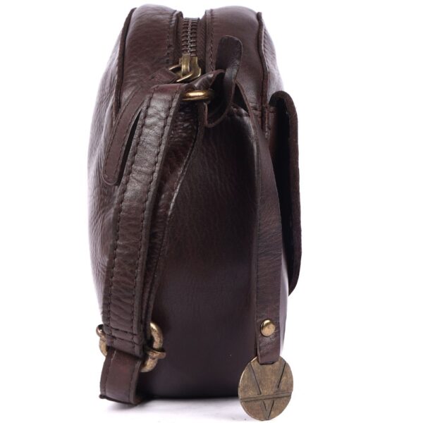 Genuine Italian Leather Boho Studded Round Crossbody Sling Bag - Stylish, Durable, & Perfect for Everyday Use for women