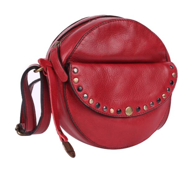 Genuine Italian Leather Boho Studded Round Crossbody Sling Bag - Stylish, Durable, & Perfect for Everyday Use for women (Copy)