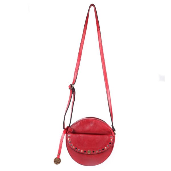 Genuine Italian Leather Boho Studded Round Crossbody Sling Bag - Stylish, Durable, & Perfect for Everyday Use for women (Copy)