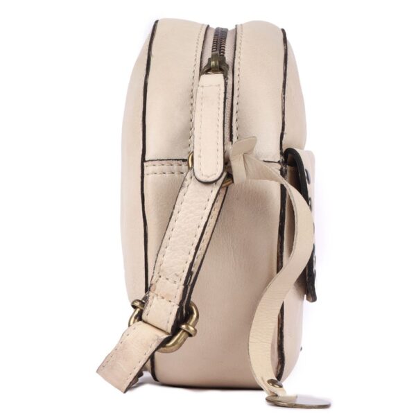 Genuine Italian Leather Boho Studded Round Crossbody Sling Bag - Stylish, Durable, & Perfect for Everyday Use for women