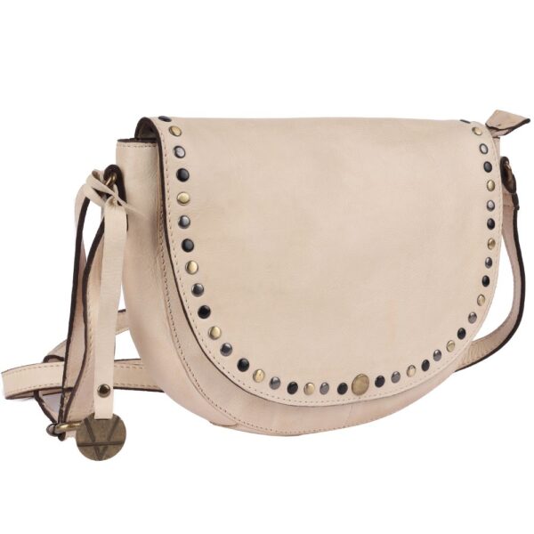 Genuine Italian Leather Boho Studded Crossbody Shoulder Bag - Stylish, Durable, & Perfect for Everyday Use for women