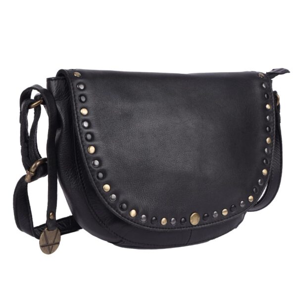 Genuine Italian Leather Boho Studded Crossbody Shoulder Bag - Stylish, Durable, & Perfect for Everyday Use for women